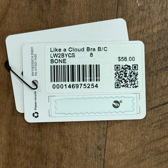 Lululemon Like a Cloud Bra B/C Adjustable Strap Seamless Bra - Bone Size 8 - Picture 10 of 10